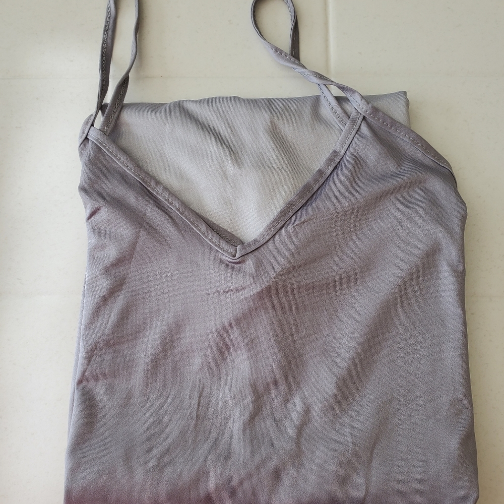 V-Neck Beach Maxi Cover Up Sun Grey Two Tone - Picture 4 of 4
